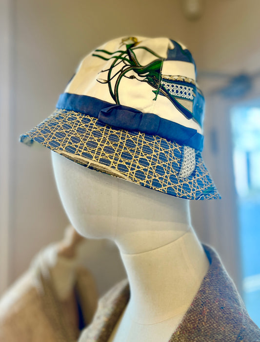 Vintage Hermès Bucket Hat Blue