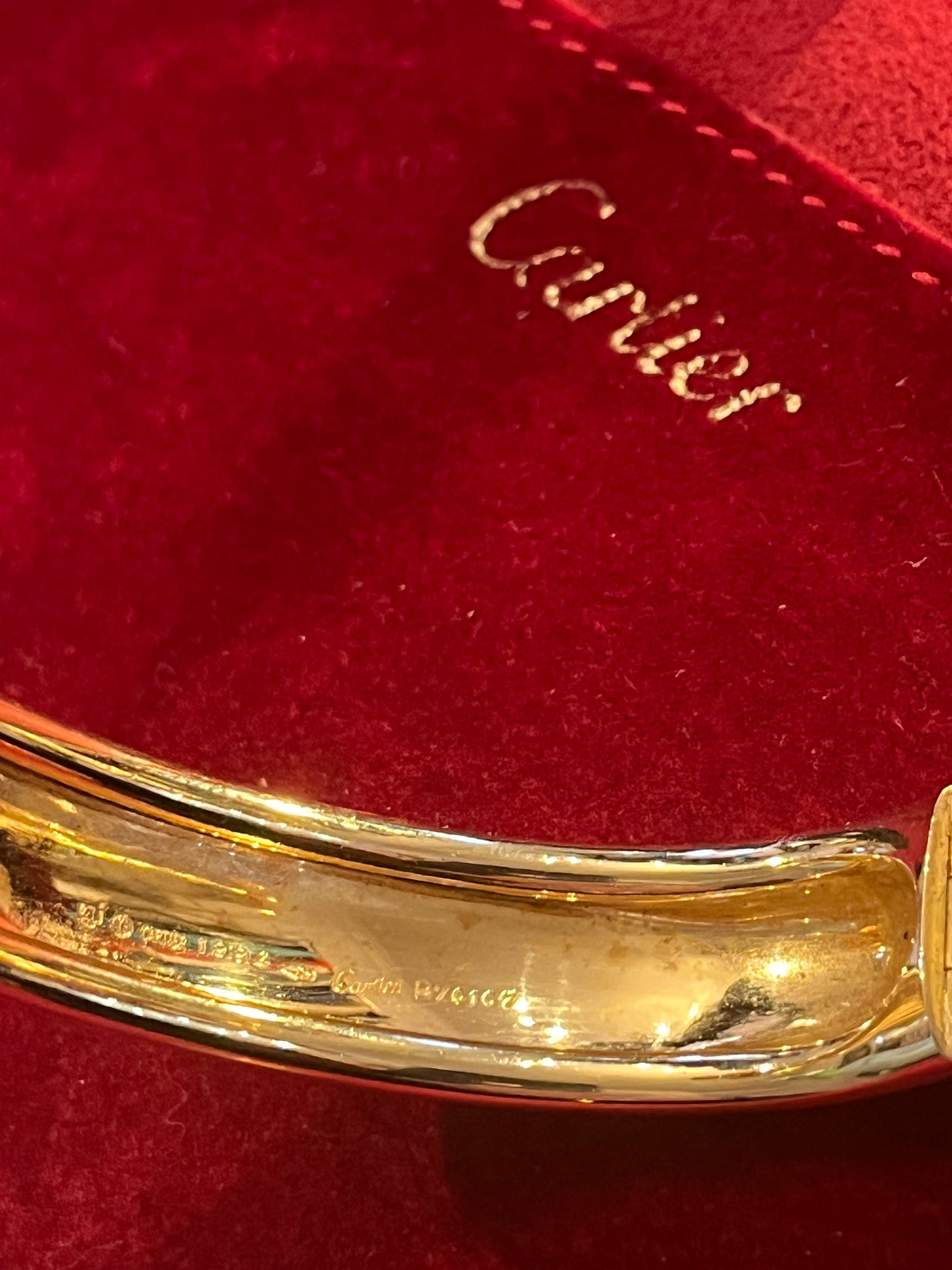 Cartier Gem-set and Diamond 18K Gold "Byzantine" Bangle Bracelet