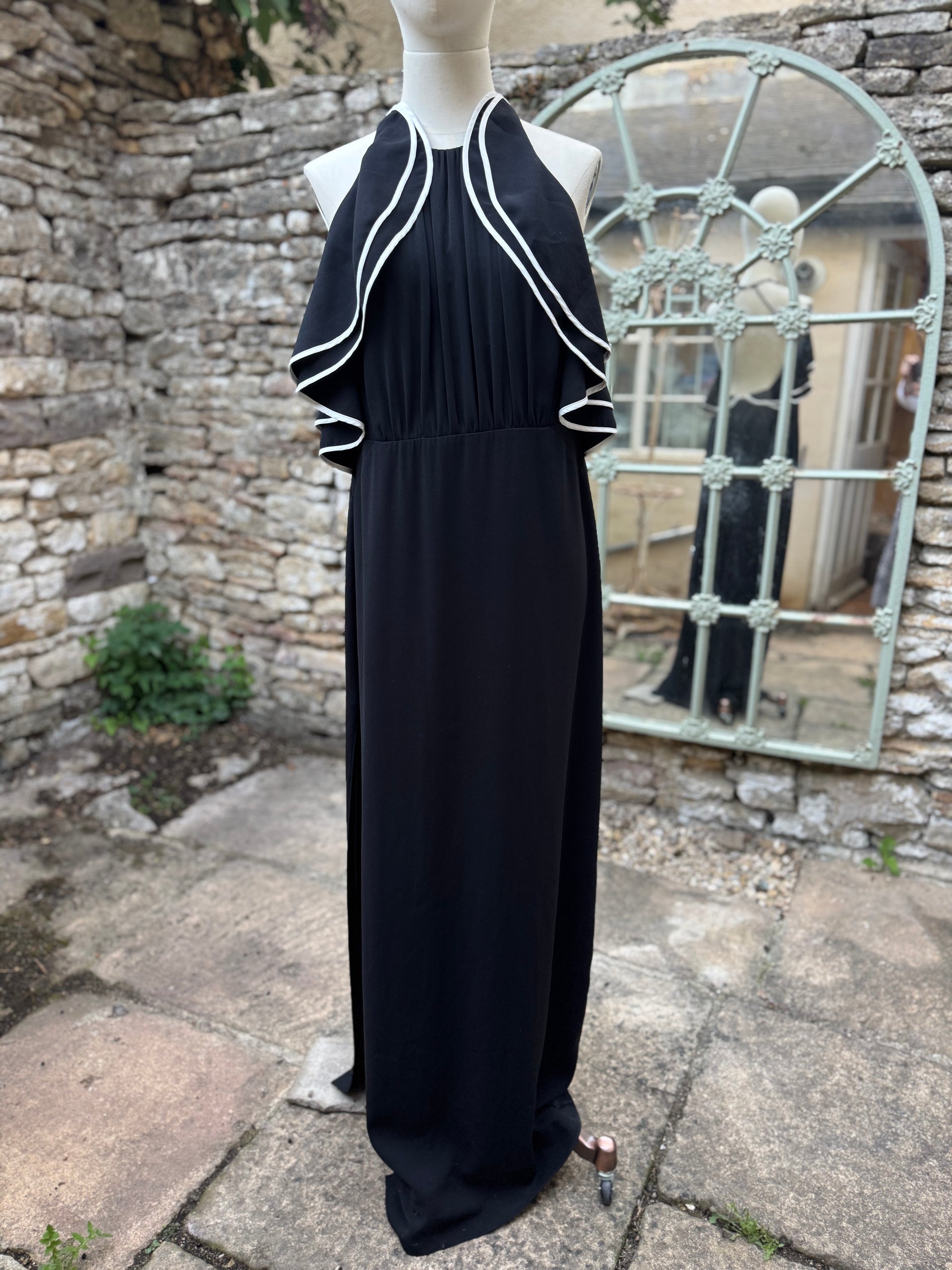 halston heritage evening dresses 1970s Dress – Constantine Rex Color:natural white Tiffany Blue Tulle Long shiprevstocked Halston Heritage Ombre Gown