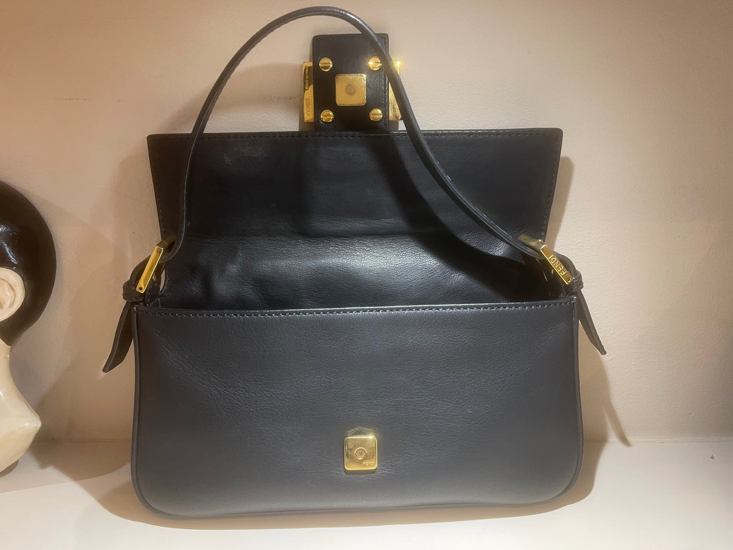 Fendi Mumma Baguette Bag Black