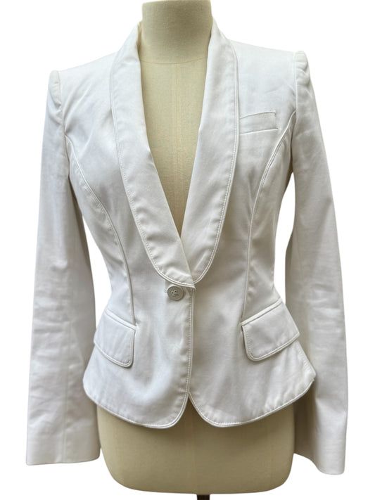 Vintage Burberry Prototype White Cotton Mess Jacket