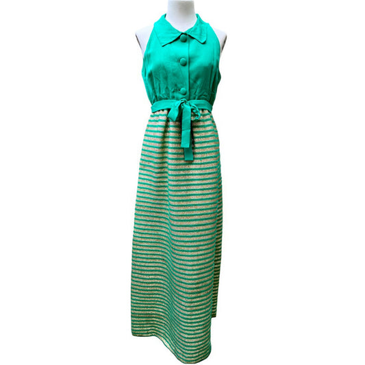 Vintage Emerald Green House Dress 1960s