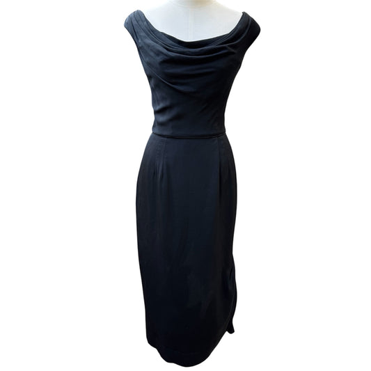 Ceil Chapman 1950s Black Wiggle Dress