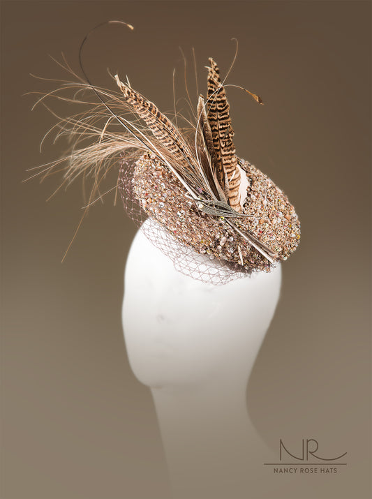 Pink Silk Nancy Rose Fascinator