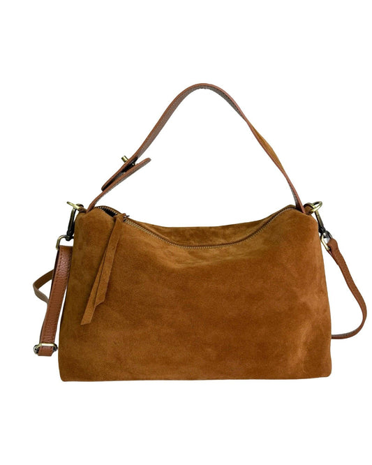Large Tan Suede Tote Shoulder Bag