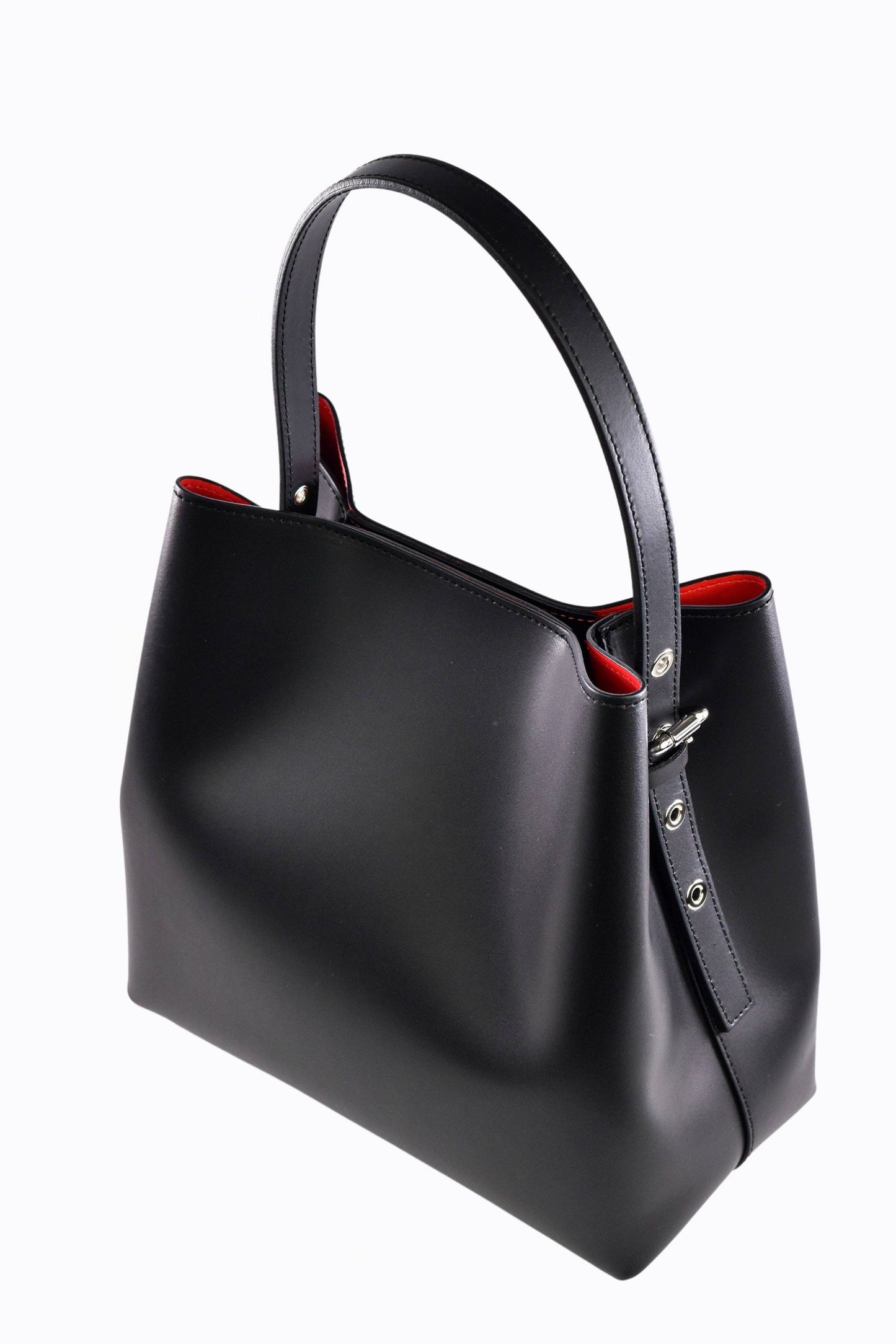 Shoulder Bag in Green Brushed Calf Leather