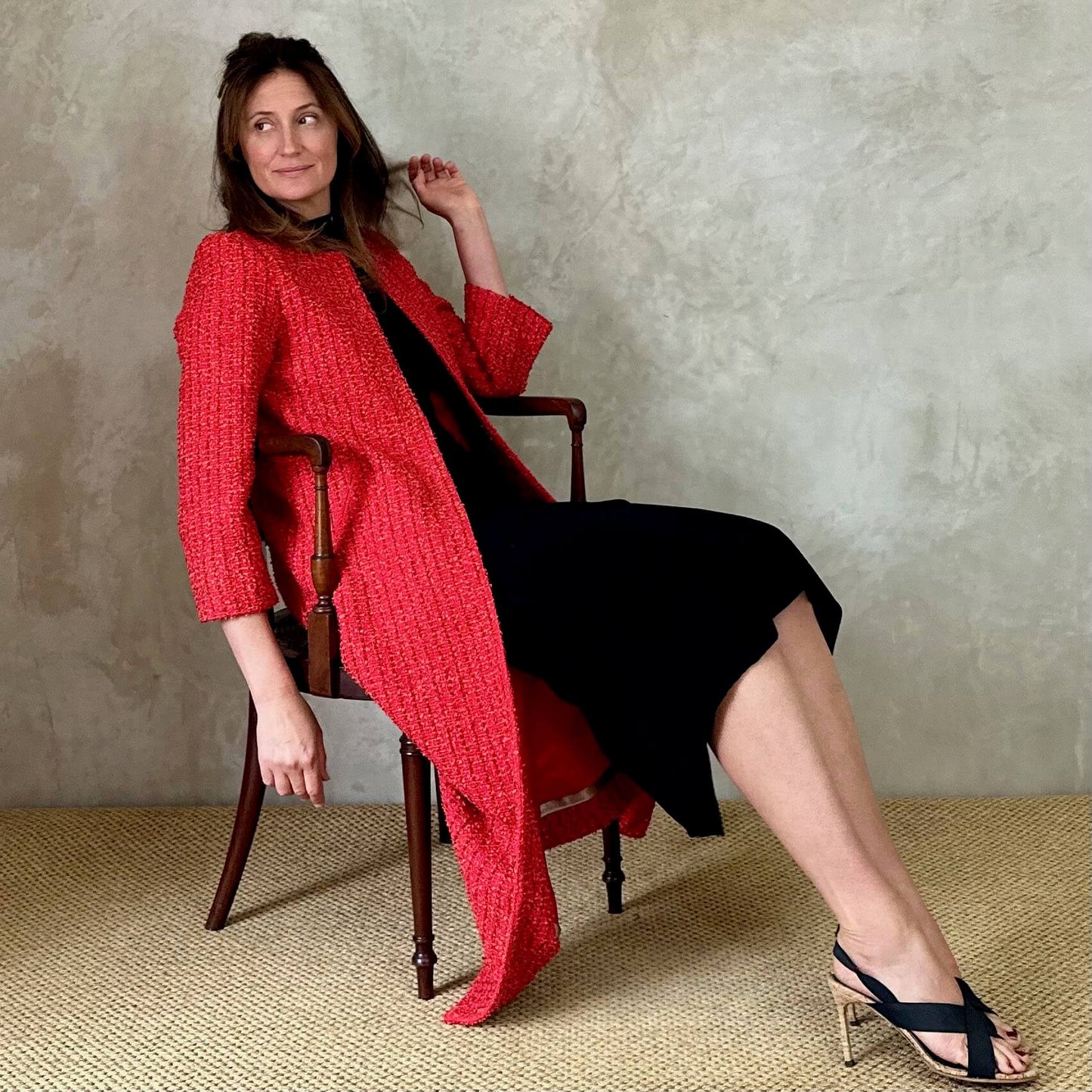 EdNerat Red Long Coat