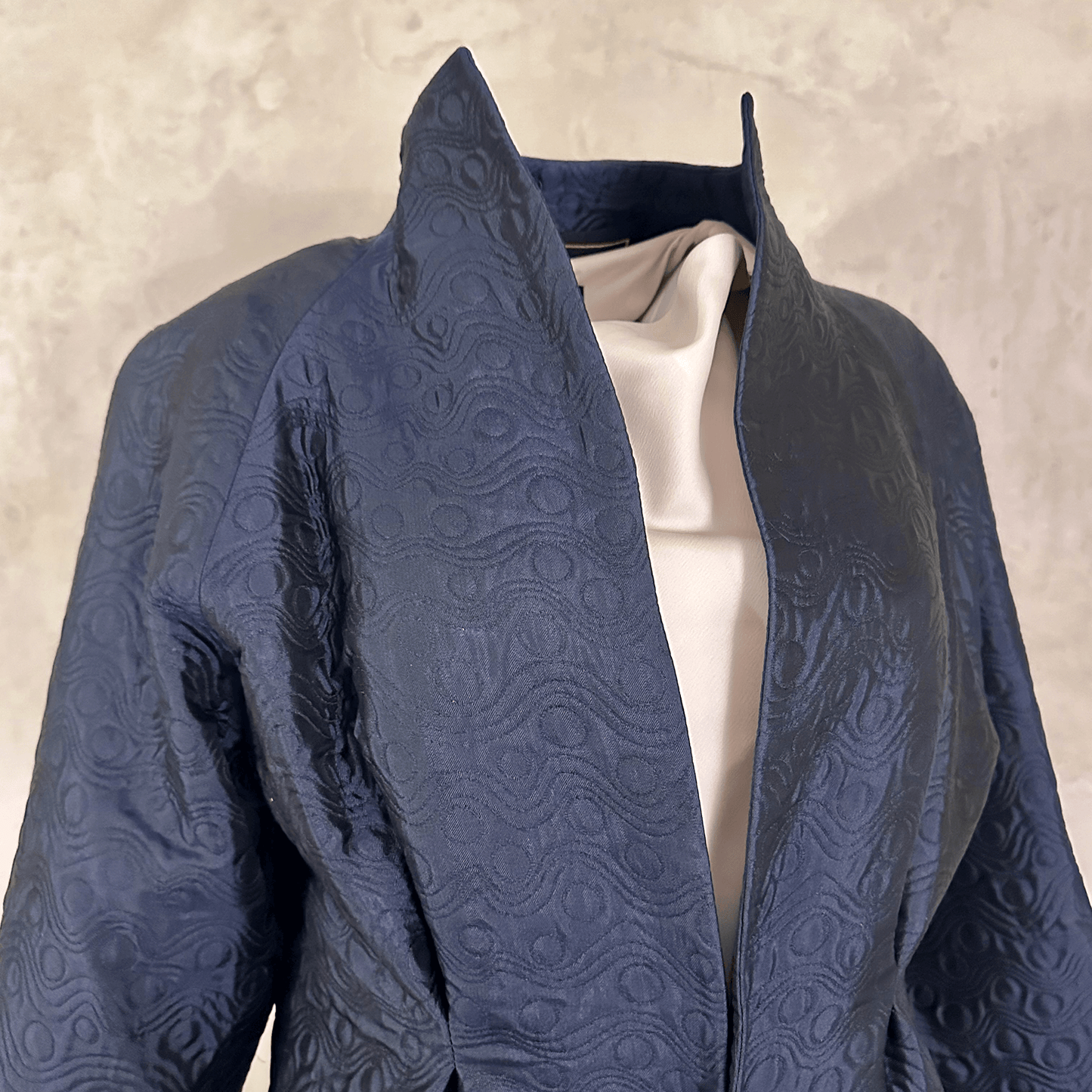 EdNerat Navy Brocade Coat