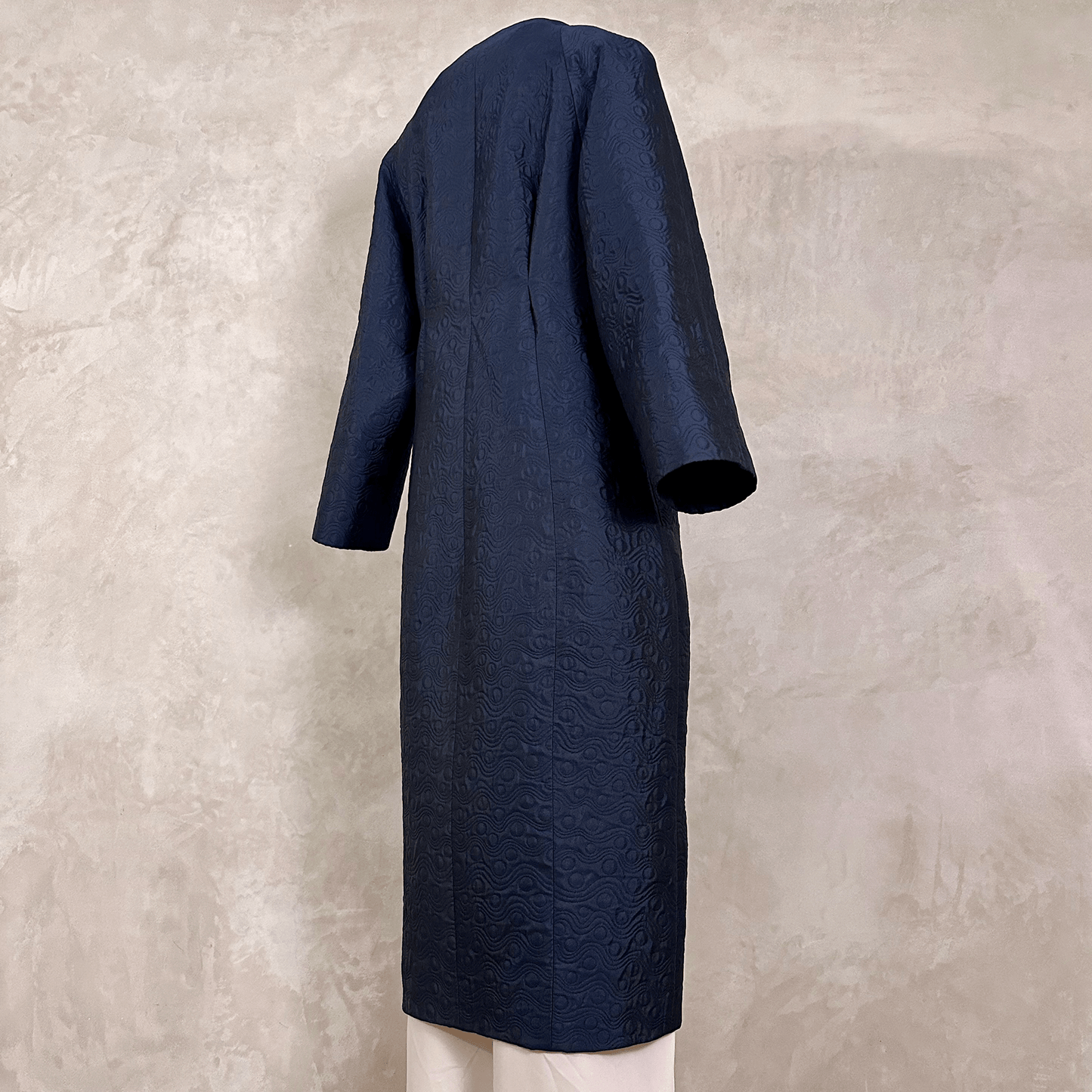 EdNerat Navy Brocade Coat