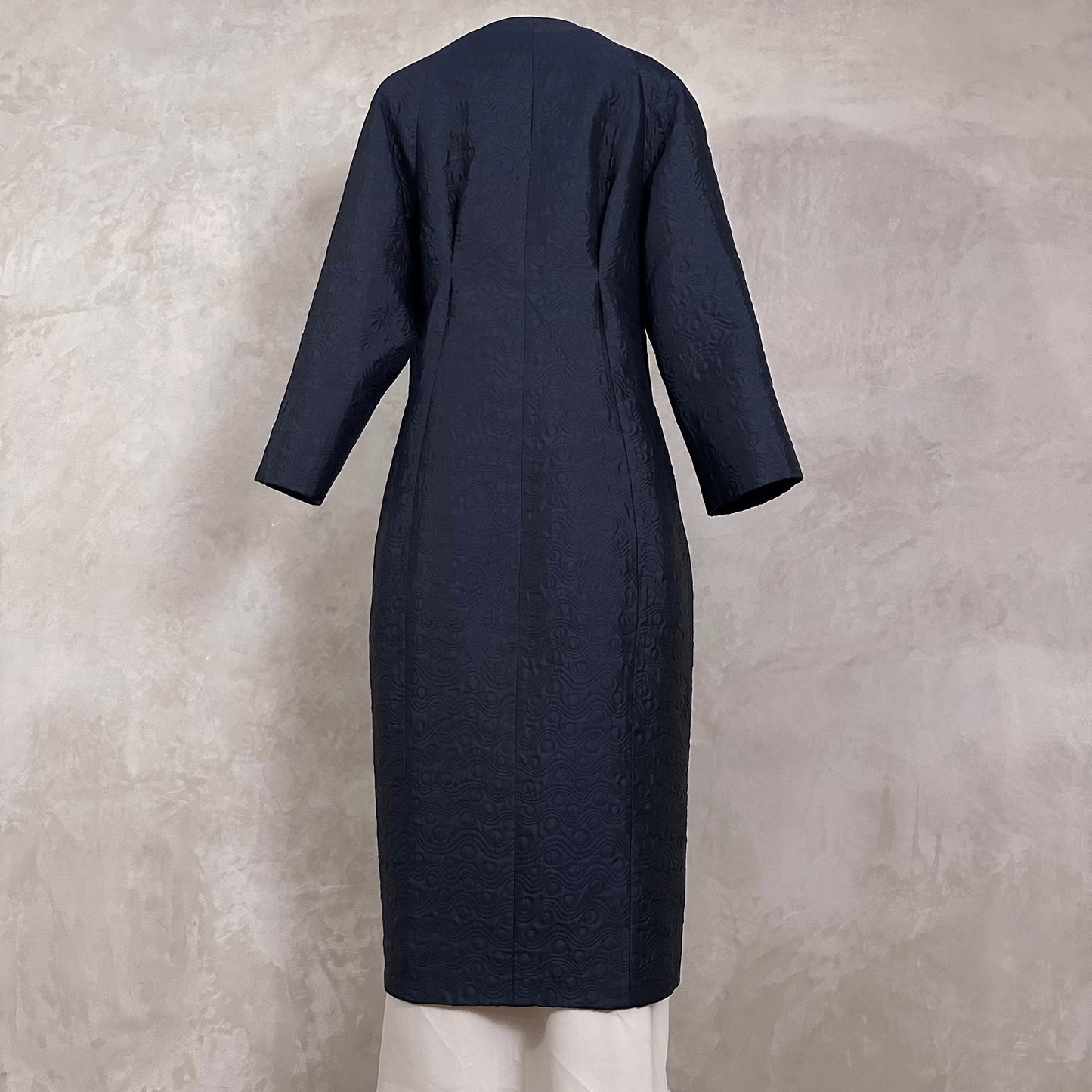 EdNerat Navy Brocade Coat