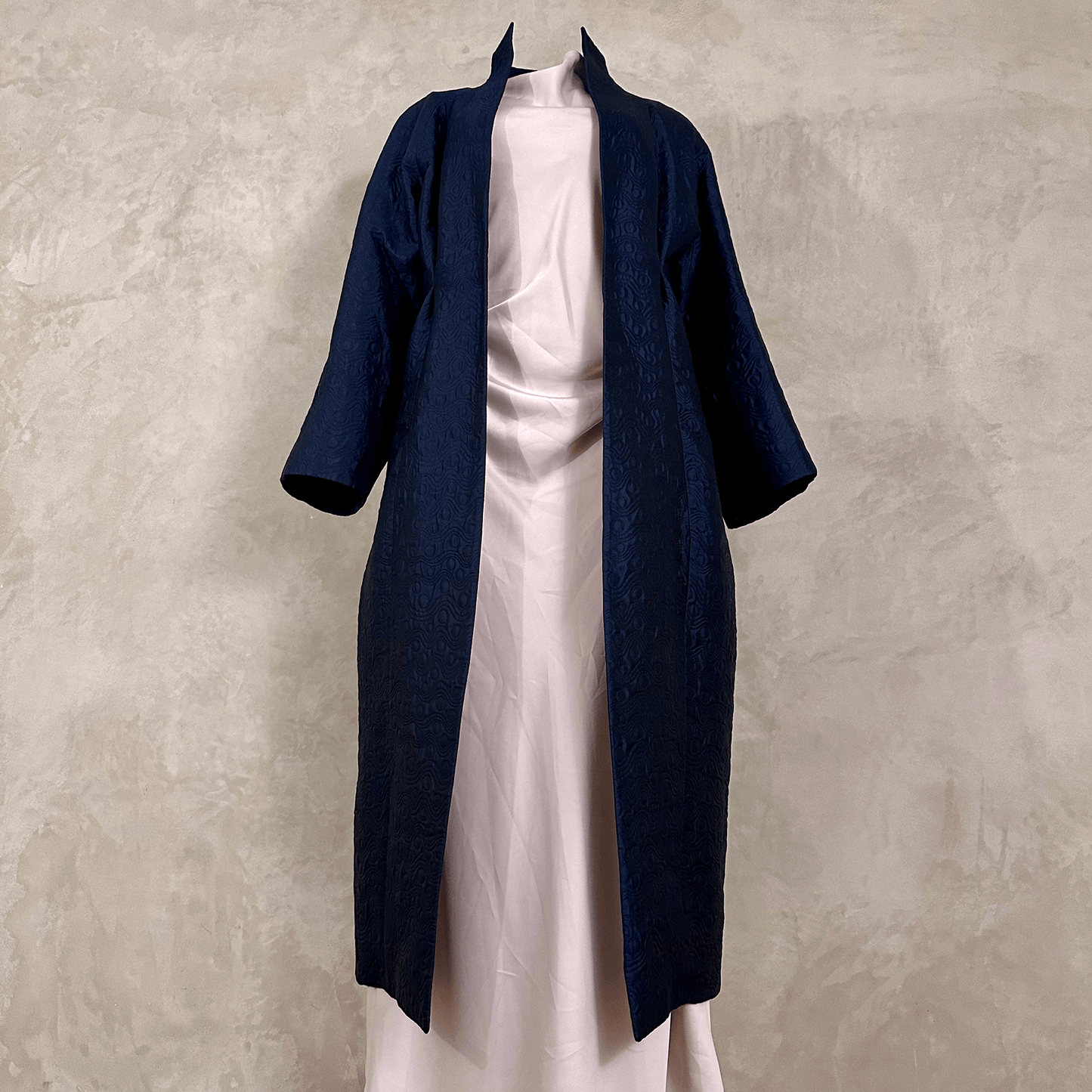 EdNerat Navy Brocade Coat