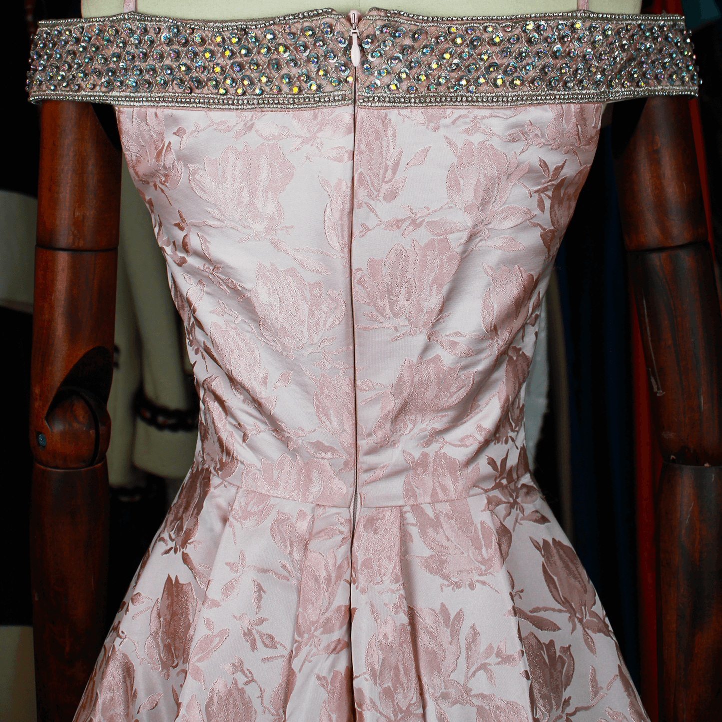 Nataliya Couture Pink Satin Brocade Ball Gown